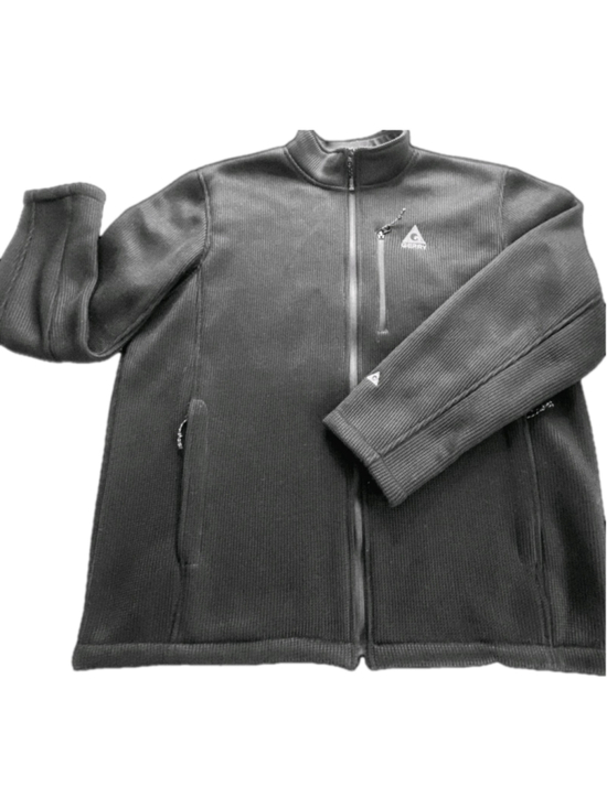 Gerry Weber Other - Gerry Jacket Mens 2X Black Waffle Knit Ribbed Fleece Lined Basecamp Gorpcore